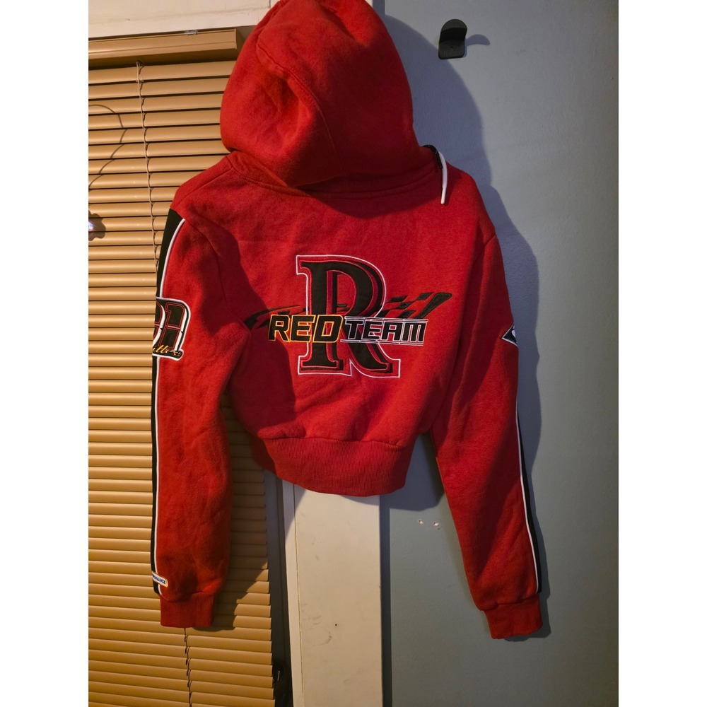 Red Team Motor Pro Racing Cropped Hoodie Size S